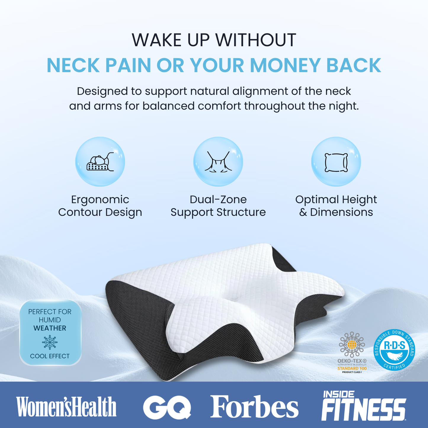 SleepNeckPro™ Orthopedic Neck Pillow