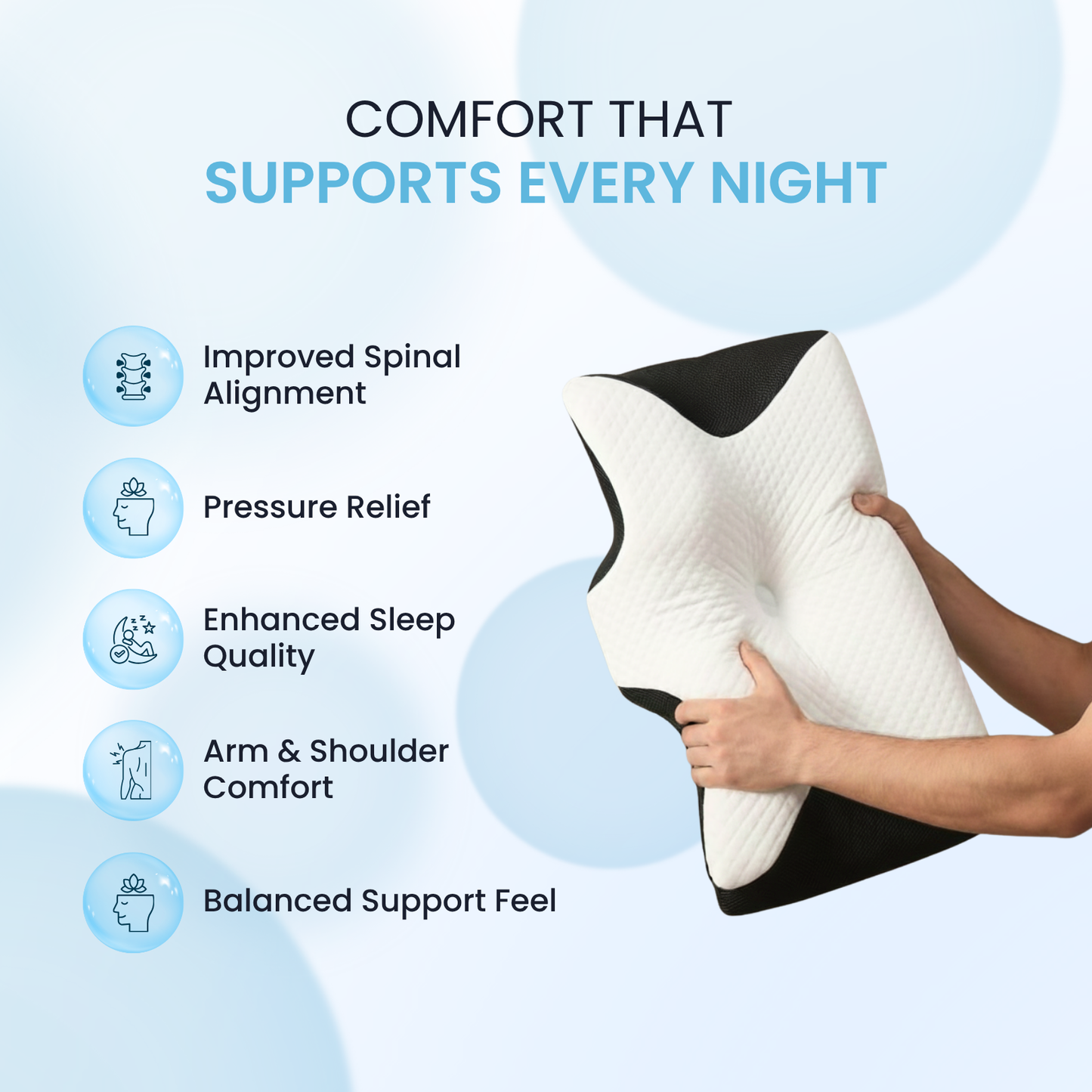 SleepNeckPro™ Orthopedic Neck Pillow