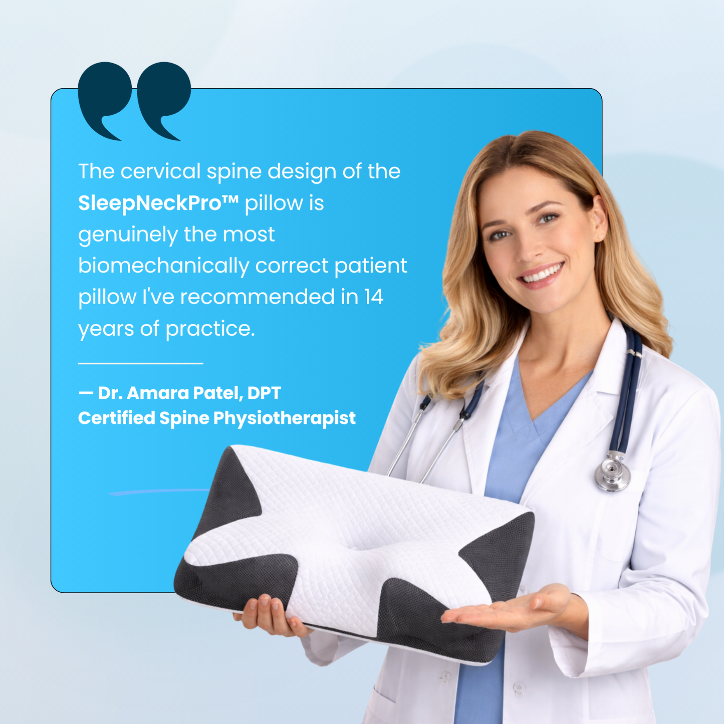 SleepNeckPro™ Orthopedic Neck Pillow